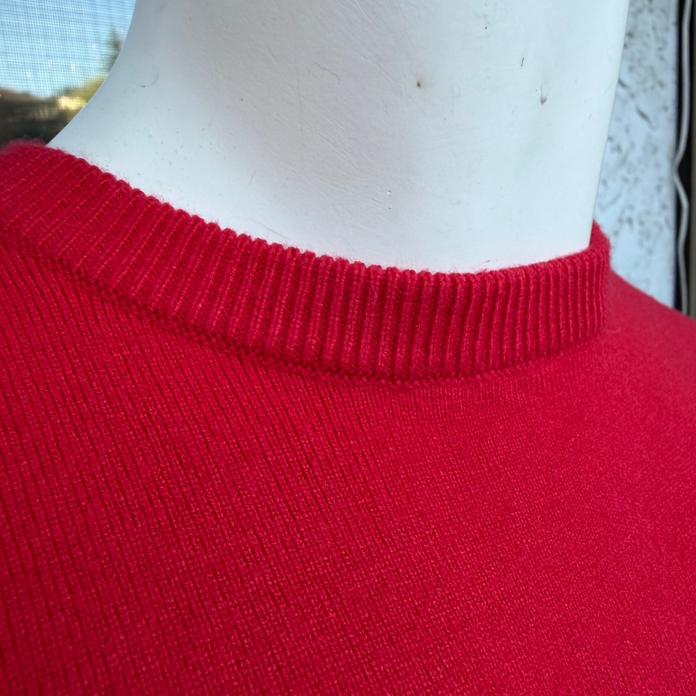 Oak + Fort Knit Wrap Crop Top Red Open Back Minimalist Balletcore Clean Girl S - Picture 9 of 11
